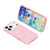 iPhone 17 Pro Shockproof Terminator Glitter Powder Phone Case - Pink