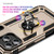 iPhone 17 Pro Shockproof TPU Hybrid PC Phone Case with Holder - Gold