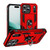 iPhone 17 Pro Shockproof TPU Hybrid PC Phone Case with Holder - Red