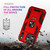 iPhone 17 Pro Shockproof TPU Hybrid PC Phone Case with Holder - Red