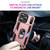 iPhone 17 Pro Shockproof TPU Hybrid PC Phone Case with Holder - Rose Gold