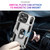 iPhone 17 Pro Shockproof TPU Hybrid PC Phone Case with Holder - Silver iPhone 17 Pro Shockproof TPU Hybrid PC Phone Case with Holder - Silver
