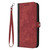 iPhone 17 Pro Side Buckle Double Fold Hand Strap Leather Phone Case - Red iPhone 17 Pro Side Buckle Double Fold Hand Strap Leather Phone Case - Red
