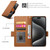 iPhone 17 Pro Side Buckle Magnetic Frosted Leather Phone Case - Brown iPhone 17 Pro Side Buckle Magnetic Frosted Leather Phone Case - Brown