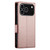 iPhone 17 Pro Side Buckle Magnetic Frosted Leather Phone Case - Rose Gold