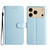 iPhone 17 Pro Silk Texture Horizontal Flip Leather Phone Case - Light Blue