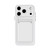 iPhone 17 Pro Skin Feel Card Contrast Color Button TPU Phone Case - White