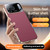 iPhone 17 Pro Skin Feel Leather Texture Cooling Phone Case - Red