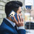 iPhone 17 Pro Splicing Color Hollow Flower Pattern RFID Leather Phone Case - Dark Blue iPhone 17 Pro Splicing Color Hollow Flower Pattern RFID Leather Phone Case - Dark Blue