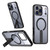 iPhone 17 Pro Star Shine Series TPU + PC MagSafe Phone Case with Fold Holder - Black