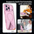 iPhone 17 Pro Star Shine Series TPU + PC MagSafe Phone Case with Fold Holder - Pink