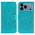 iPhone 17 Pro Sun Mandala Embossing Leather Phone Case - Blue