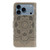 iPhone 17 Pro Sun Mandala Embossing Leather Phone Case - Grey