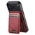 iPhone 17 Pro Suteni H15 MagSafe Oil Eax Leather Detachable Wallet Back Phone Case - Red