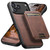 iPhone 17 Pro Suteni H16 Litchi Texture Leather Detachable Wallet Back Phone Case - Brown