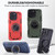 iPhone 17 Pro Three-core Mecha 360 Degree Rotation Magnetic Holder Phone Case - Royal Blue