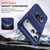 iPhone 17 Pro TPU+PC Shockproof Card Phone Case with Metal Ring Holder - Blue iPhone 17 Pro TPU+PC Shockproof Card Phone Case with Metal Ring Holder - Blue