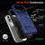iPhone 17 Pro TPU+PC Shockproof Card Phone Case with Metal Ring Holder - Blue iPhone 17 Pro TPU+PC Shockproof Card Phone Case with Metal Ring Holder - Blue