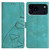 iPhone 17 Pro Triangles Embossed Leather Phone Case - Green iPhone 17 Pro Triangles Embossed Leather Phone Case - Green