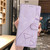 iPhone 17 Pro Triangles Embossed Leather Phone Case - Purple