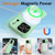 iPhone 17 Pro Wave Texture MagSafe Magnetic Liquid Silicone Phone Case - Green