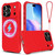 iPhone 17 Pro Wave Texture MagSafe Magnetic Liquid Silicone Phone Case - Red