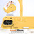 iPhone 17 Pro Wave Texture MagSafe Magnetic Liquid Silicone Phone Case - Yellow iPhone 17 Pro Wave Texture MagSafe Magnetic Liquid Silicone Phone Case - Yellow