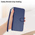 iPhone 17 Pro YX0070 Carbon Fiber Buckle Leather Phone Case with Lanyard - Royal Blue