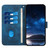 iPhone 17 Pro YX0080 Grid Butterfly Embossed Pattern Flip Leather Phone Case with Lanyard - Dark Blue
