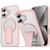iPhone 17 Acrylic Hybrid TPU MagSafe Holder Phone Case - Pink