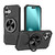 iPhone 17 Alloy Rotating Holder MagSafe Shockproof Phone Case - Black