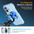 iPhone 17 Alloy Rotating Holder MagSafe Shockproof Phone Case - Sky Blue