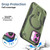 iPhone 17 Armor Magsafe Holder PC Hybrid TPU Phone Case - Army Green