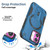 iPhone 17 Armor Magsafe Holder PC Hybrid TPU Phone Case - Dark Blue iPhone 17 Armor Magsafe Holder PC Hybrid TPU Phone Case - Dark Blue