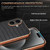 iPhone 17 AZNS Electroplated Frame Crocodile Texture Full Coverage Phone Case - Brown