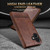 iPhone 17 AZNS Magnetic Calf Texture Flip Leather Phone Case - Dark Brown iPhone 17 AZNS Magnetic Calf Texture Flip Leather Phone Case - Dark Brown