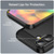 iPhone 17 Brushed Texture Carbon Fiber TPU Phone Case - Black