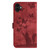 iPhone 17 Butterfly Cat Embossing Flip Leather Phone Case - Red