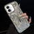 iPhone 17 Butterfly Electroplating TPU Phone Case with Epoxy Cardboard - Silver