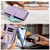 iPhone 17 Butterfly Love Flower Multi-card Zipper Wallet Leather Phone Case - Light Purple