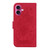 iPhone 17 Butterfly Rose Embossed Leather Phone Case - Red