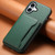 iPhone 17 Calf Texture Card Bag Design Full Coverage Phone Case - Green