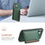 iPhone 17 Calf Texture Card Bag Design Full Coverage Phone Case - Green
