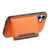 iPhone 17 Calf Texture Card Bag Design Full Coverage Phone Case - Orange