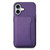 iPhone 17 Calf Texture Card Bag Design Full Coverage Phone Case - Purple