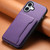 iPhone 17 Calf Texture Card Bag Design Full Coverage Phone Case - Purple