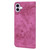 iPhone 17 Cartoon Sakura Cat Embossed Leather Phone Case - Rose Red iPhone 17 Cartoon Sakura Cat Embossed Leather Phone Case - Rose Red