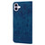 iPhone 17 Cartoon Sakura Cat Embossed Leather Phone Case - Royal Blue