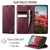 iPhone 17 CaseMe 033 Calf Leather Lining Microfibre RFID Blocking Phone Case - Red