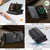 iPhone 17 CaseMe C39 RFID Blocking Zipper Wallet Leather Phone Case with Crossbody Strap - Black